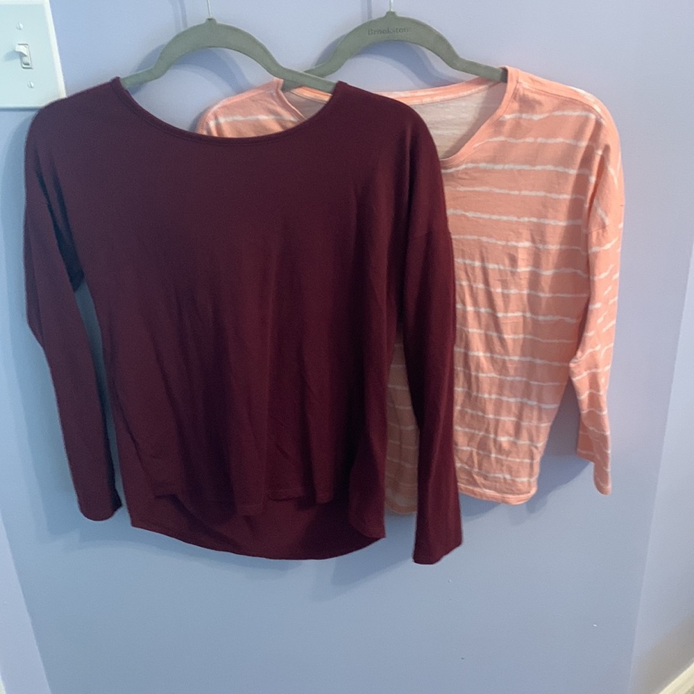 Two long sleeve girls XL t-shirts